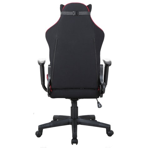 Офисное кресло Brabix GT Racer GM-100 (подушка, ткань, черное/красное) 531820 в Кушве - изображение 5