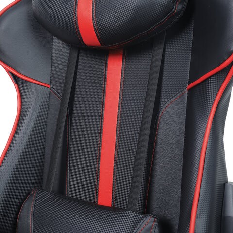Кресло компьютерное Brabix GT Carbon GM-120 (две подушки, экокожа, черное/красное) в Екатеринбурге - изображение 6