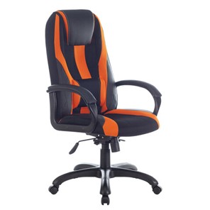 Компьютерное кресло Brabix Premium Rapid GM-102 (экокожа/ткань, черно/оранжевое) в Екатеринбурге - предосмотр 3