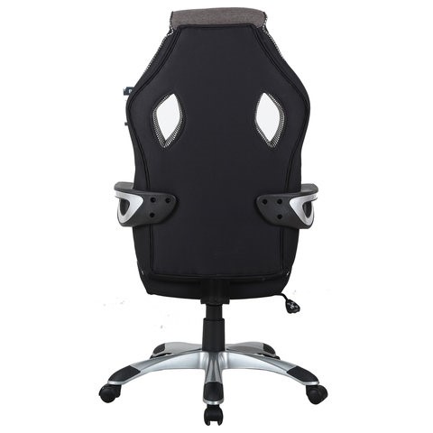 Кресло компьютерное Brabix Techno GM-002 (ткань, черное/серое, вставки белые) в Екатеринбурге - изображение 3