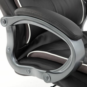 Кресло компьютерное Brabix Premium Strong HD-009 (экокожа черная, ткань серая) в Екатеринбурге - предосмотр 7