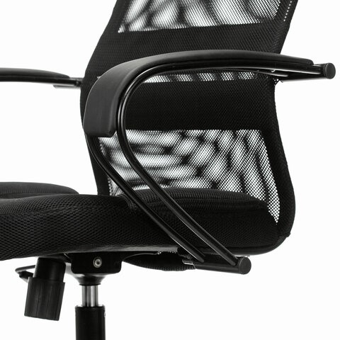 Кресло компьютерное Brabix Premium Stalker EX-608 PL (ткань-сетка/кожзам, черное) 532090 в Кушве - изображение 8