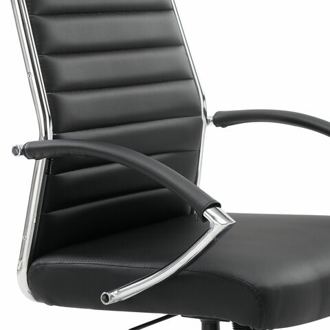 Офисное кресло Brabix Style EX-528 (экокожа, хром, черное) в Екатеринбурге - изображение 9