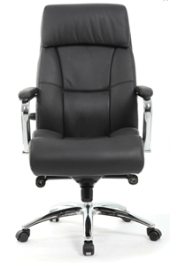Кресло Brabix Premium Phaeton EX-502 (натуральная кожа, хром, черное) в Екатеринбурге - предосмотр 4