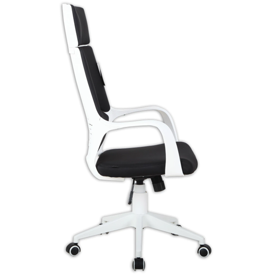 Офисное кресло Brabix Premium Prime EX-515 (пластик белый, ткань, черное) в Екатеринбурге - изображение 1