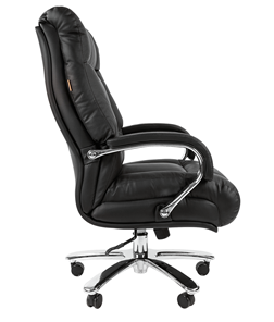 Компьютерное кресло CHAIRMAN 405 черное нат.кожа/экокожа в Кушве - предосмотр 2