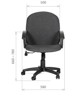Кресло офисное CHAIRMAN 681 Ткань C-3 черное в Красноуфимске - предосмотр 1