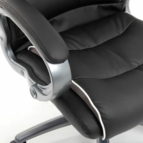 Кресло компьютерное Brabix Premium Strong HD-009 (экокожа черная, ткань серая) в Екатеринбурге - предосмотр 8