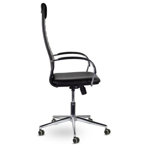 Компьютерное кресло Brabix Premium Pilot EX-610 CH (хром, кожзам, черное) 532418 в Красноуфимске - изображение 1