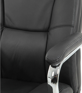 Кресло Brabix Premium Phaeton EX-502 (натуральная кожа, хром, черное) в Екатеринбурге - предосмотр 6