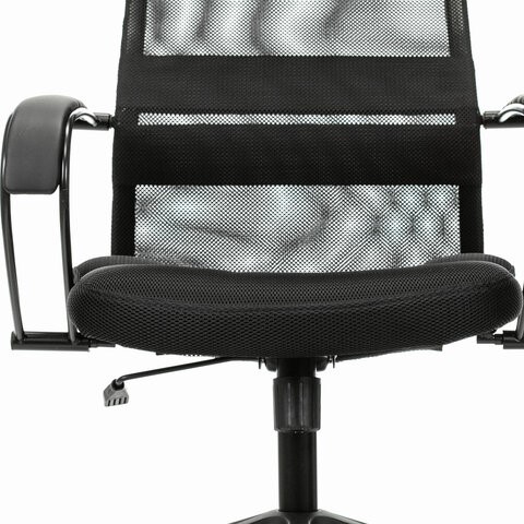 Кресло компьютерное Brabix Premium Stalker EX-608 PL (ткань-сетка/кожзам, черное) 532090 в Кушве - изображение 10
