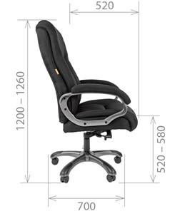 Кресло офисное CHAIRMAN 410 Акриловая ткань SX Серый в Екатеринбурге - предосмотр 2