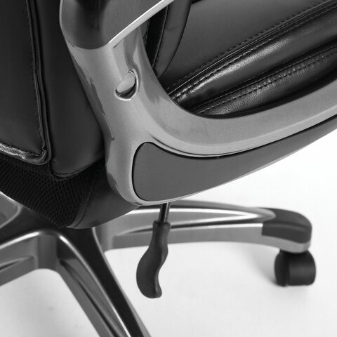 Кресло офисное Brabix Premium Solid HD-005 (рециклированная кожа, черное) 531941 в Екатеринбурге - изображение 8