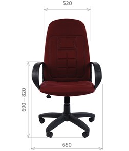 Кресло компьютерное CHAIRMAN 727 ткань ст., цвет бордо в Екатеринбурге - предосмотр 1
