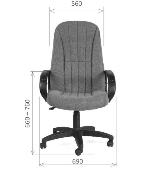 Кресло офисное CHAIRMAN 685, ткань TW 12, цвет серый в Екатеринбурге - изображение 1