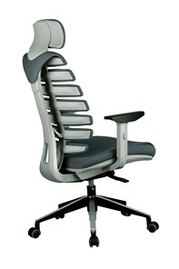 Кресло компьютерное Riva Chair SHARK (Серый/серый) в Екатеринбурге - предосмотр 3