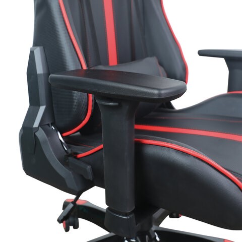 Кресло компьютерное Brabix GT Carbon GM-120 (две подушки, экокожа, черное/красное) 531931 в Каменске-Уральском - изображение 10