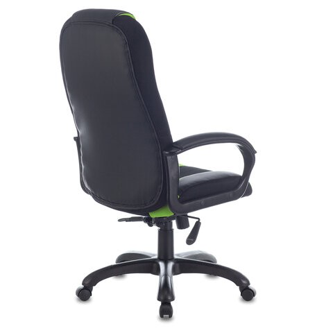 Компьютерное кресло Brabix Premium Rapid GM-102 (экокожа/ткань, черное/зеленое) в Екатеринбурге - изображение 2