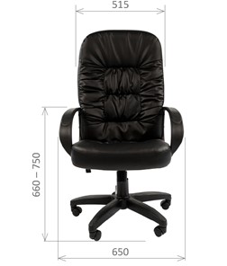 Офисное кресло CHAIRMAN 416, экокожа, цвет черный в Каменске-Уральском - предосмотр 1