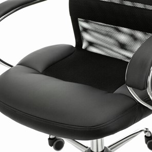Кресло офисное Brabix Premium Stalker EX-608 CH (хром, ткань-сетка/кожзам, черное) 532091 в Екатеринбурге - предосмотр 5