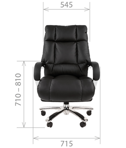 Компьютерное кресло CHAIRMAN 405 черное нат.кожа/экокожа в Екатеринбурге - предосмотр 3