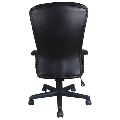Кресло компьютерное Brabix Optima MG-370 (с подлокотниками, экокожа/ткань, черное) 531580 в Екатеринбурге - изображение 2