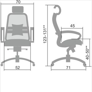 Кресло компьютерное Samurai S-2.04, серый в Ревде - предосмотр 4