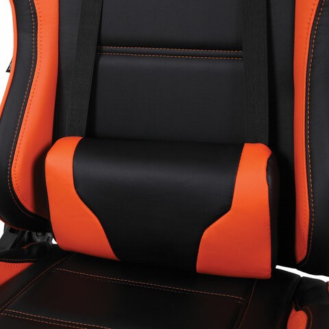 Компьютерное кресло Brabix GT Racer GM-100 (две подушки, экокожа, черное/оранжевое) в Екатеринбурге - изображение 7