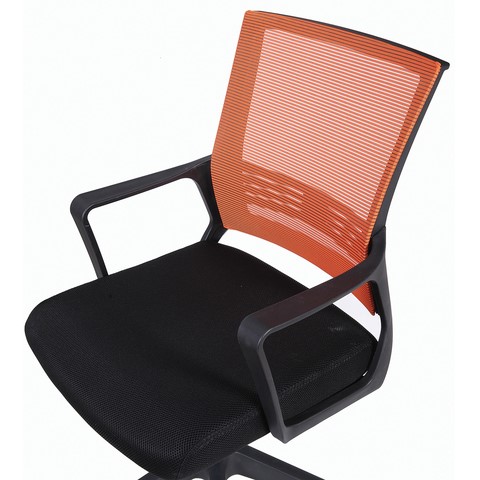 Офисное кресло Brabix Balance MG-320 (с подлокотниками, комбинированное черное/оранжевое) в Екатеринбурге - изображение 5
