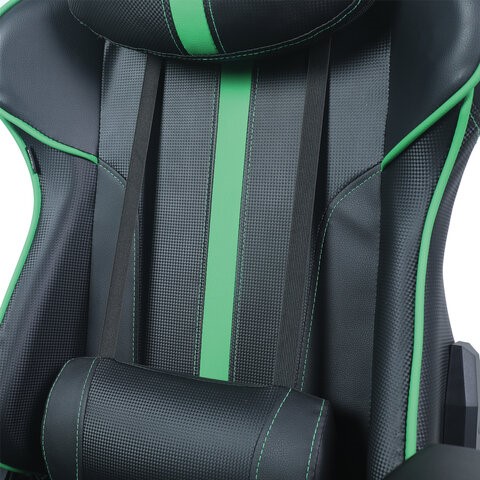 Офисное кресло Brabix GT Carbon GM-120 (две подушки, экокожа, черное/зеленое) в Екатеринбурге - изображение 6