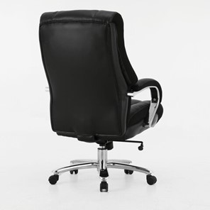 Кресло компьютерное Brabix Premium Bomer HD-007 (рециклированная кожа, хром, черное) в Екатеринбурге - предосмотр 2