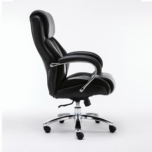 Офисное кресло Brabix Premium Status HD-003 (рециклированная кожа, хром, черное) 531821 в Ревде - предосмотр 1