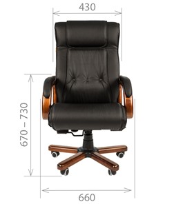 Офисное кресло CHAIRMAN 653 кожа черная в Артемовском - предосмотр 1