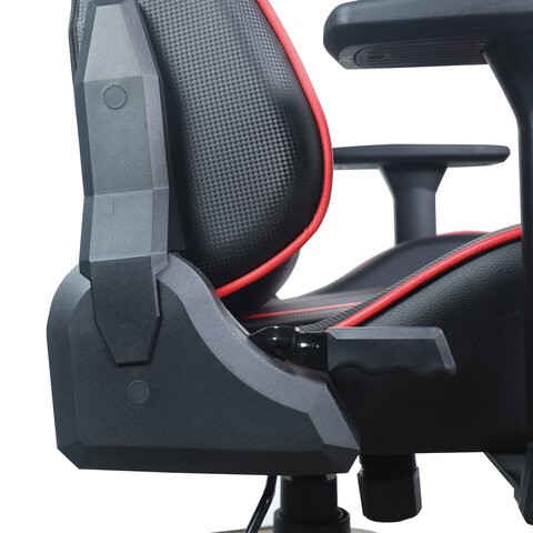 Кресло компьютерное Brabix GT Carbon GM-120 (две подушки, экокожа, черное/красное) 531931 в Каменске-Уральском - изображение 12