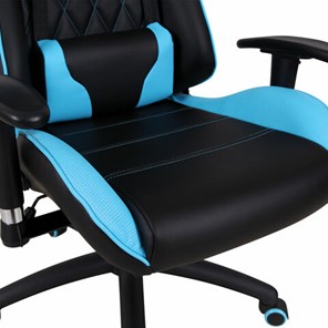 Офисное кресло Brabix GT Master GM-110 (две подушки, экокожа, черное/голубое) 531928 в Богдановиче - предосмотр 8