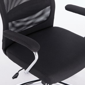 Кресло компьютерное Brabix Flight EX-540 (хром, ткань, сетка, черное) в Екатеринбурге - предосмотр 5