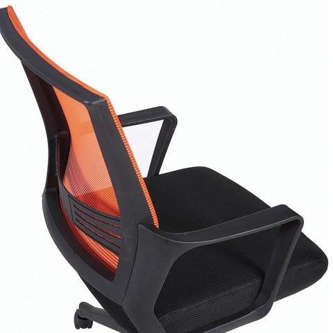 Офисное кресло Brabix Balance MG-320 (с подлокотниками, комбинированное черное/оранжевое) в Екатеринбурге - изображение 7