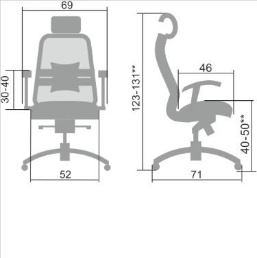Офисное кресло Samurai SL-3.04, бежевый в Кушве - изображение 1
