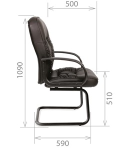 Кресло офисное CHAIRMAN 416V экокожа черная в Кушве - предосмотр 2