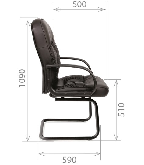 Кресло офисное CHAIRMAN 416V экокожа черная в Ревде - изображение 2