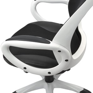 Кресло компьютерное Brabix Premium Genesis EX-517 (пластик белый, ткань/экокожа/сетка черная) в Екатеринбурге - предосмотр 5