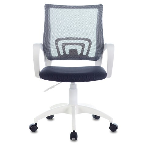 Компьютерное кресло Brabix Fly MG-396W (с подлокотниками, пластик белый, сетка, темно-серое) 532400 в Ревде - изображение 2
