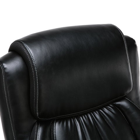 Офисное кресло Brabix Premium Status HD-003 (рециклированная кожа, хром, черное) 531821 в Каменске-Уральском - изображение 5