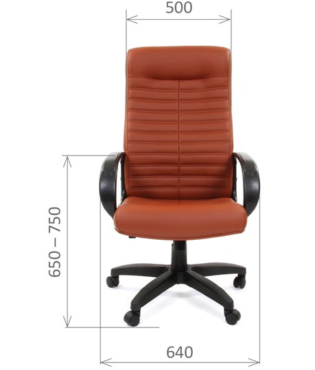 Офисное кресло CHAIRMAN 480 LT, экокожа, цвет коричневый в Екатеринбурге - изображение 1