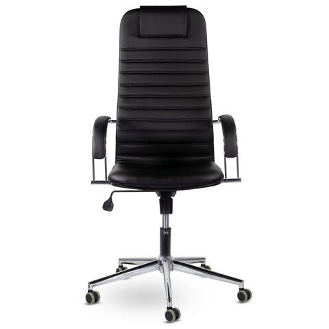 Компьютерное кресло Brabix Premium Pilot EX-610 CH (хром, кожзам, черное) 532418 в Красноуфимске - изображение 2