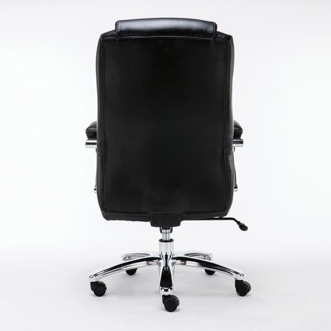 Офисное кресло Brabix Premium Status HD-003 (рециклированная кожа, хром, черное) в Екатеринбурге - изображение 3