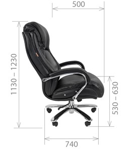 Кресло компьютерное CHAIRMAN 402, черный в Кушве - предосмотр 2