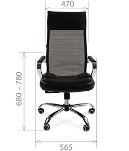 Офисное кресло CHAIRMAN 700 сетка, цвет черный в Новоуральске - предосмотр 1