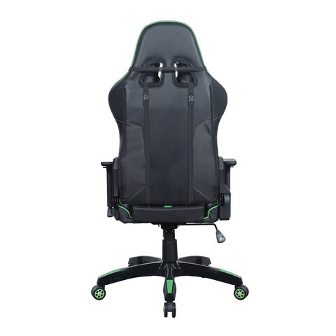 Офисное кресло Brabix GT Carbon GM-120 (две подушки, экокожа, черное/зеленое) в Екатеринбурге - изображение 3
