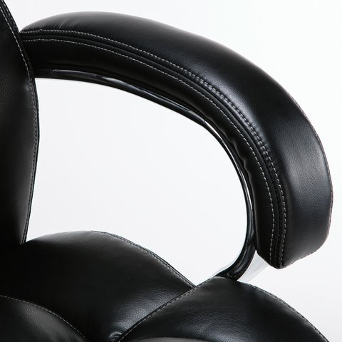 Офисное кресло Brabix Premium Status HD-003 (рециклированная кожа, хром, черное) 531821 в Каменске-Уральском - изображение 8